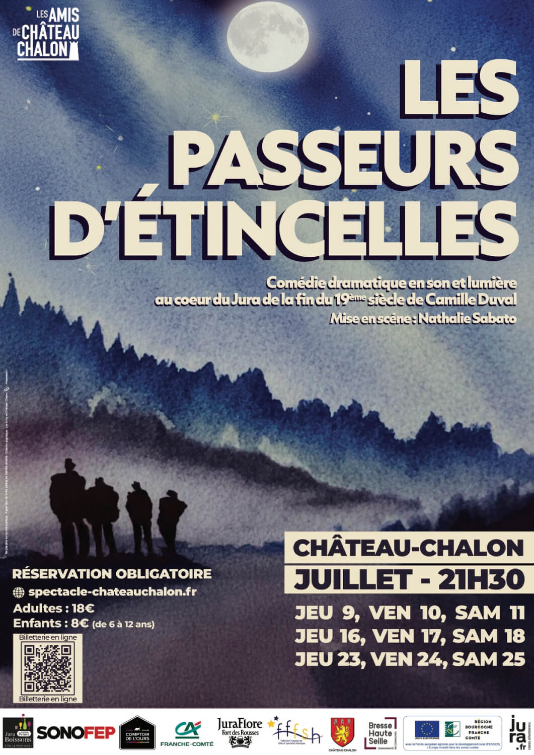 Affiche Les passeurs d'étincelles Les Amis de Château Chalon Affiche Les passeurs d'étincelles Les Amis de Château Chalon